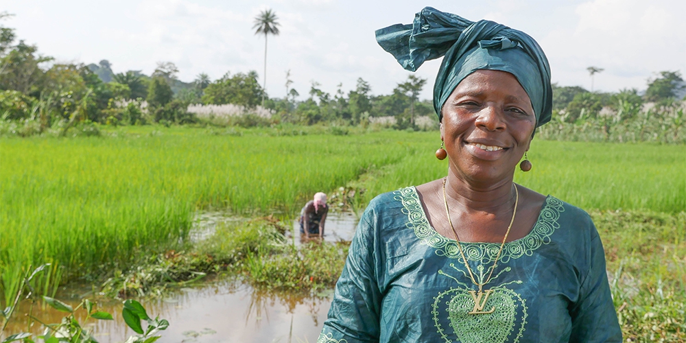 Annie leads a women's rice cooperative in a rural region of Liberia that once had an 85% unemployment rate. Today, her cooperative has over 3,000 members.