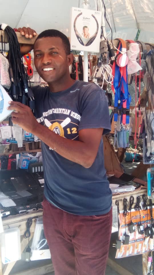 Fleurony in his shop in Gonaïves, northern Haiti