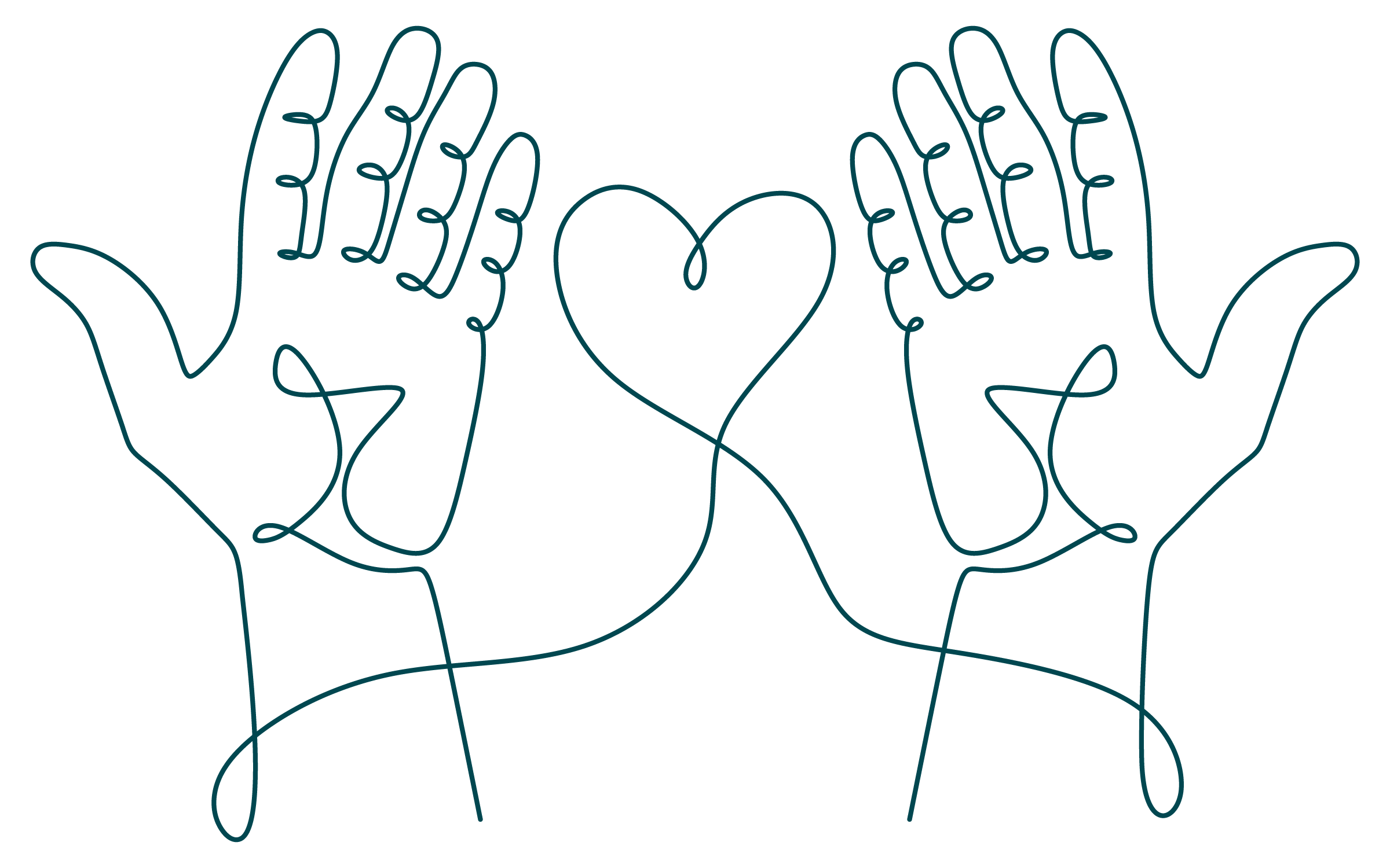 Open Hands _ Heart_Midnight Green